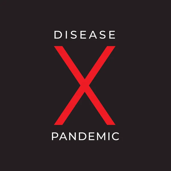 Hastalık X pandemik vektör çizimi.