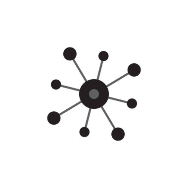 Beyaz arkaplanda toz bakteri simgesi