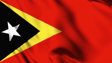 Doğu Timor 4K animasyon videosu sallıyor. Doğu Timor 'un dalgalanan bayrağı kusursuz döngü animasyonu