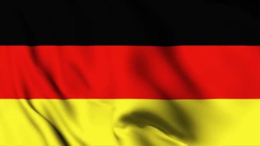 Almanya 4K animasyon videosu sallıyor. Alman bayrağını sallayan kusursuz döngü animasyonu
