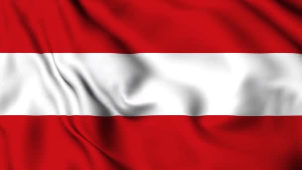Αυστρία Κυματίζει Σημαία Βίντεο Κινουμένων Σχεδίων Αυστρία Κυματίζει Σημαία Απρόσκοπτη — Αρχείο Βίντεο