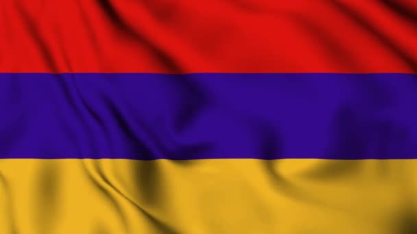 Armenien Schwenkt Flagge Animationsvideo Armenier Schwenken Flagge Nahtlose Looping Animation — Stockvideo