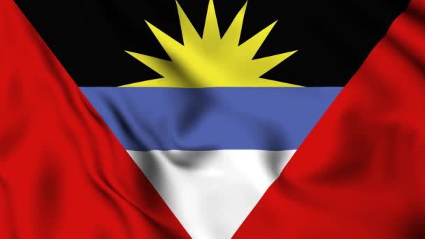 Antigua Und Barbuda Schwenken Flagge Animationsvideo Antigua Und Barbuda Schwenken — Stockvideo