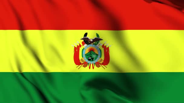 Боливия Размахивает Флагом Анимационного Видео Боливийская Анимация Развевающимся Флагом — стоковое видео