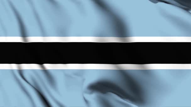 Botswana Zwaaien Vlag Animatie Video Botswana Zwaaien Vlag Naadloze Looping — Stockvideo