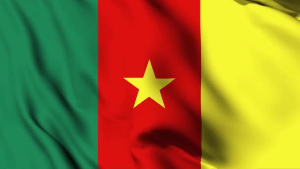 Καμερούν Κυματίζει Σημαία Βίντεο Κινουμένων Σχεδίων Καμερούν Κυματίζει Σημαία Απρόσκοπτη — Αρχείο Βίντεο