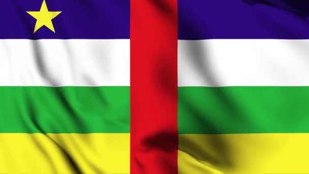 República Centroafricana Ondeando Bandera Video Animación República Centroafricana Ondeando Bandera — Vídeo de stock