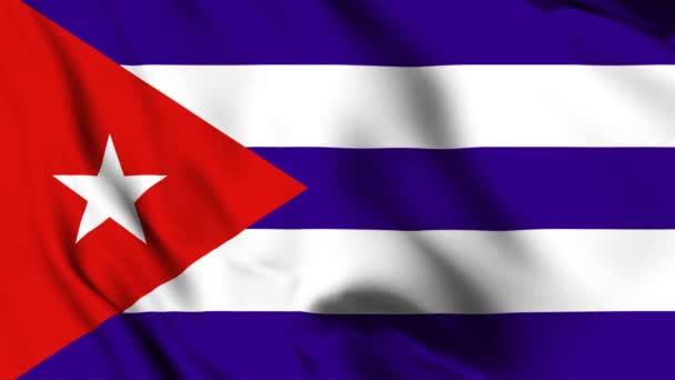 Kuba Schwenkt Flagge Animationsvideo Kuba Schwenkt Flagge Nahtlose Looping Animation — Stockvideo