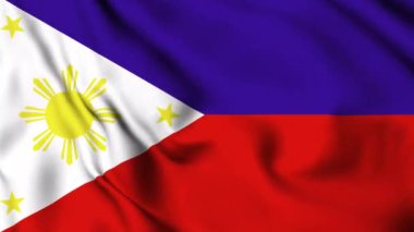 Filipinler 4K animasyon videosu sallıyor. Filipinler bayrak sallıyor, kusursuz döngü animasyonu