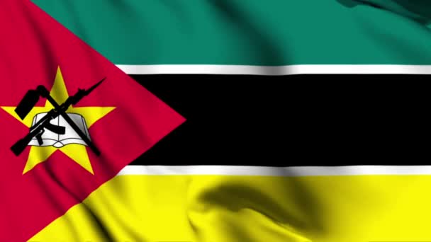 Μοζαμβίκη Κυματίζει Σημαία Βίντεο Κινουμένων Σχεδίων Μοζαμβίκη Κυματίζει Σημαία Απρόσκοπτη — Αρχείο Βίντεο
