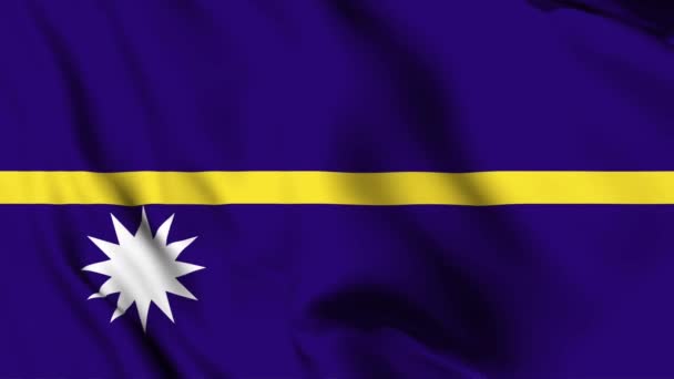 Nauru Mává Příznakem Animace Videa Nauru Mává Vlajkou Bezešvé Smyčky — Stock video