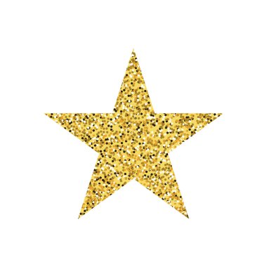 Beyaz arkaplanda parlayan yıldız