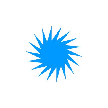 Blue badge element isolated on white background