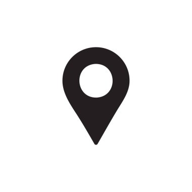 Beyaz arkaplanda konum simgesi çizimi