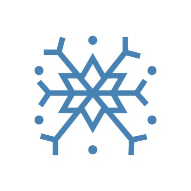 Beyaz arkaplanda kar tanesi vektör simgesi