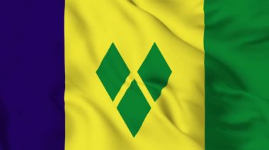 Saint Vincent ve Grenadines 4K animasyon videosu sallıyor. Moğolistan bayrağını sallıyor.