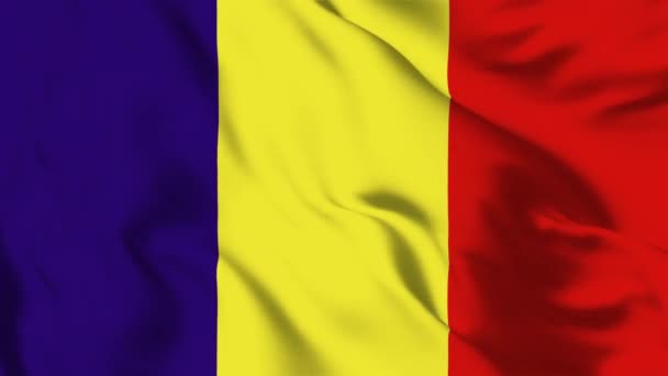 Rumänien Viftar Flagga Animation Video Mongoliet Viftar Flagga Sömlös Looping — Stockvideo