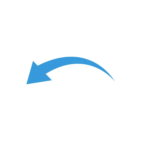 Blue Arrow White Background — Stock Vector
