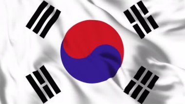 4K bayrak sallayan Güney Kore animasyon videosu. Moğolistan bayrağını sallıyor.