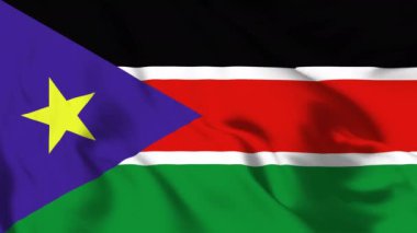 Güney Sudan 'da 4K animasyon videosu sallanıyor. Moğolistan bayrağını sallıyor.