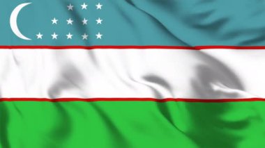 Özbekistan 4K animasyon videosu sallıyor. Moğolistan bayrağını sallıyor.