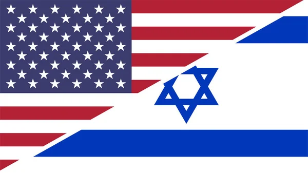 Hintergrund Flaggen Der Usa Und Israels — Stockvektor