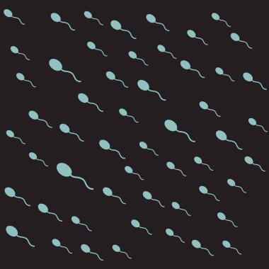 Kusursuz desen. Stilize edilmiş spermatozoon ile modern arkaplan