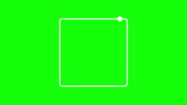 yeşil arkaplanda dikdörtgen animasyonu üzerinde daire