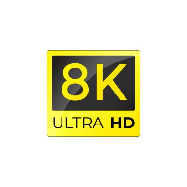 Web ve mobil için 8K Ultra HD çözünürlük simgesi