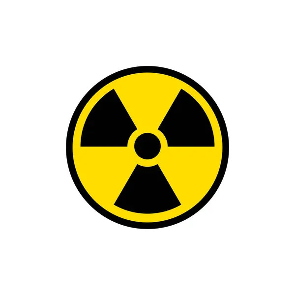 Radiation icon, atom hazard symbol, warning logo