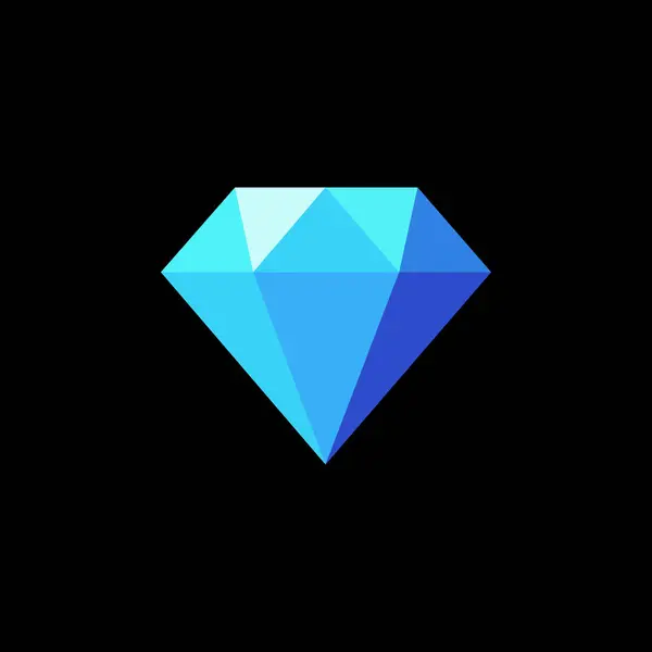 Diamantlogotyp Blå Diamant Symbol Skylt Till Smyckesverkstad — Stockfoto