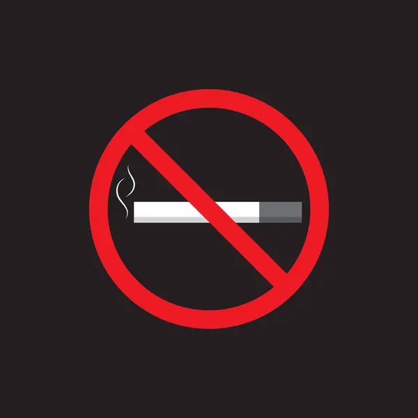 Pas Symbole Fumeur Sans Fumée Est Interdit Fumer Badge — Photo