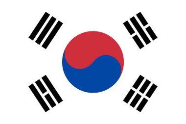 Güney Kore ulusal bayrağı.
