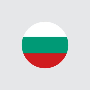 Gri arkaplanda Bulgar bayrağı 