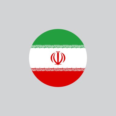 İran bayrağı, vektör illüstrasyonu