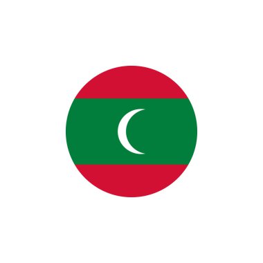 Maldivler bayrağı, vektör illüstrasyonu