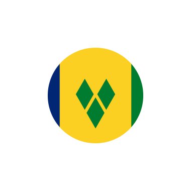 Saint Vincent ve Grenadines bayrağı, vektör illüstrasyonu