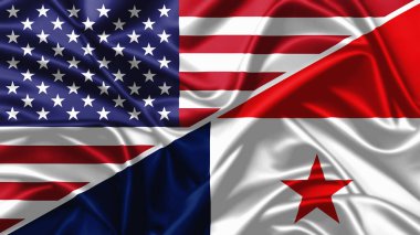 Birleşik ABD ve Panama 3D illüstrasyonları