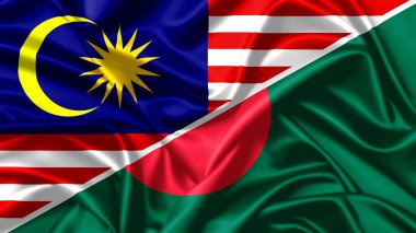 Birleşik Malezya ve Bangladeş bayrağı
