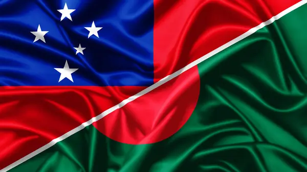 Birleşmiş Samoa ve Bangladeş bayrağı