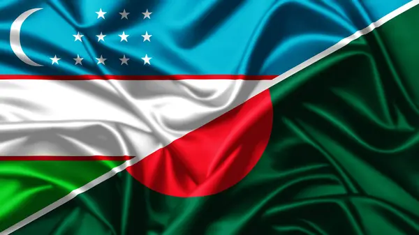Özbekistan ve Bangladeş 'in Birleşik bayrağı