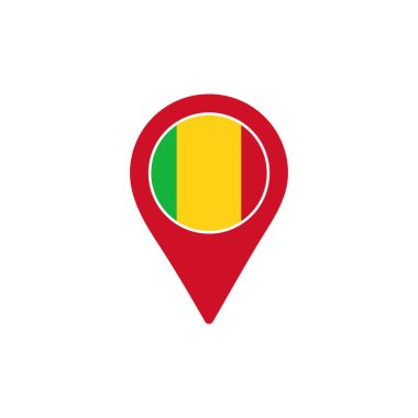 Mali logosunun ulusal bayrağını gösteren bir işaret. vektör illüstrasyonu 
