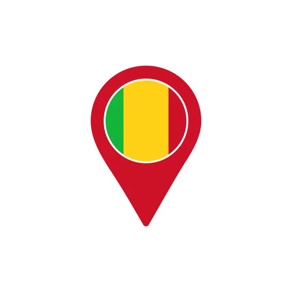 Mali logosunun ulusal bayrağını gösteren bir işaret. vektör illüstrasyonu 