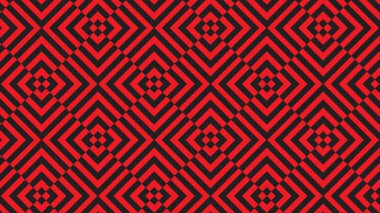 kırmızı noktasız geometrik süslemeli desen 
