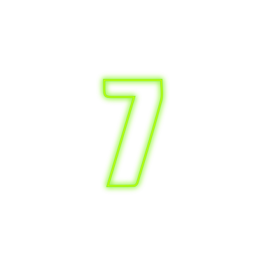 Beyaz arkaplanda 7 numara izole edildi