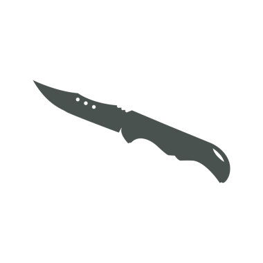 bıçak beyaz arkaplanda izole edildi