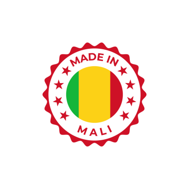 Ulusal bayraklı Mali yuvarlak rozet tasarımı