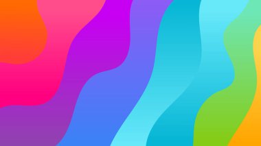 Gökkuşağı Füzyon Renkli Eğimli Soyut Katmanlar