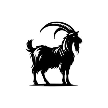 Vahşi dağ keçisi siluet vektör sanatı