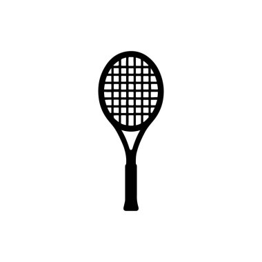Beyaz arkaplanda tenis raketi silueti